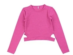 Kids ONLY fuchsia purple side cut out glitter short top